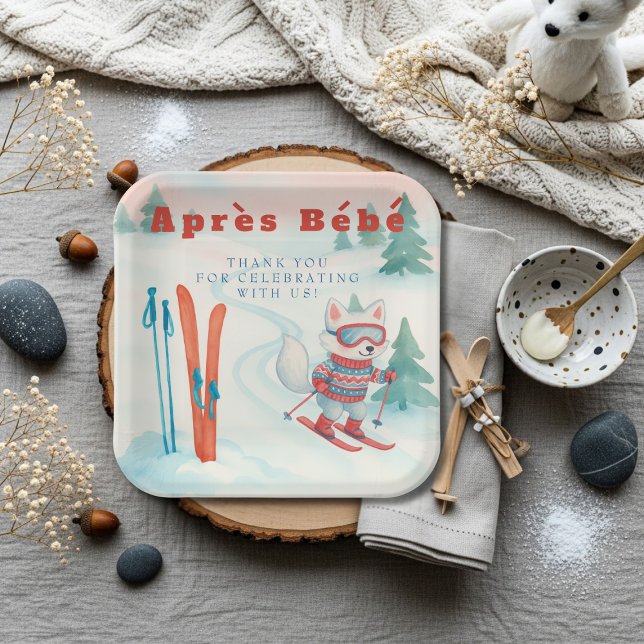Après Bébé ski Arctic Fox Paper Plates (Après Bébé ski Arctic Fox Paper Plates)