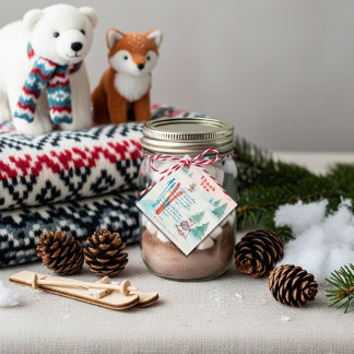 Après Bébé Ski Baby Woodland Animals Winter Favor Tags