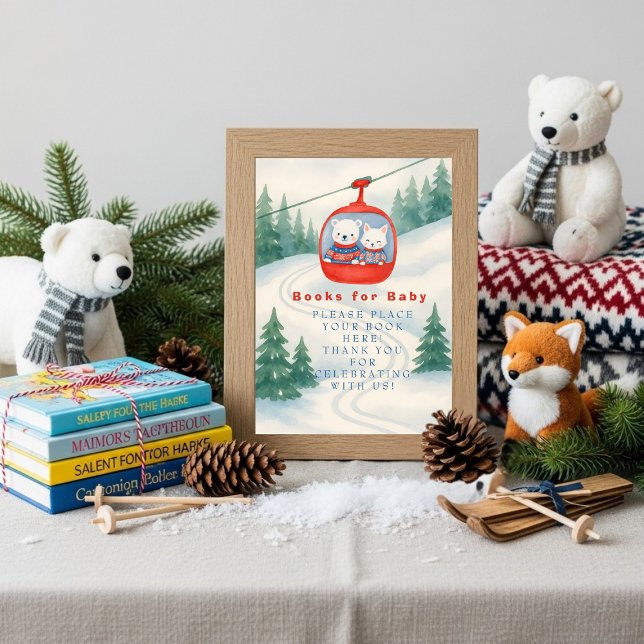 Après Bébé Ski Baby Woodland Books for Baby Sign Invitation (Après Bébé Ski Baby Woodland Books for Baby Sign)