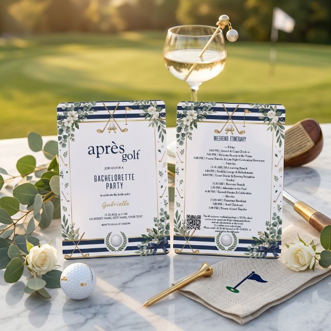 Apres Golf Bachelorette Party Invitation Itienary (Creator Uploaded)