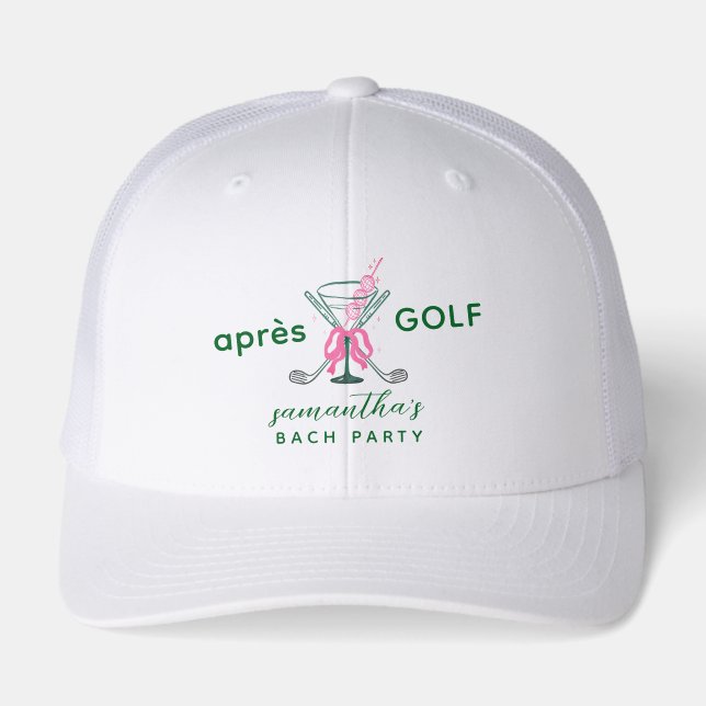 Aprés Golf Martini Coquette Bow Bachelorette Party (Front)