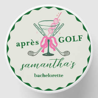 Aprés Golf Martini Coquette Bow Bachelorette Party Mini Candle Favors