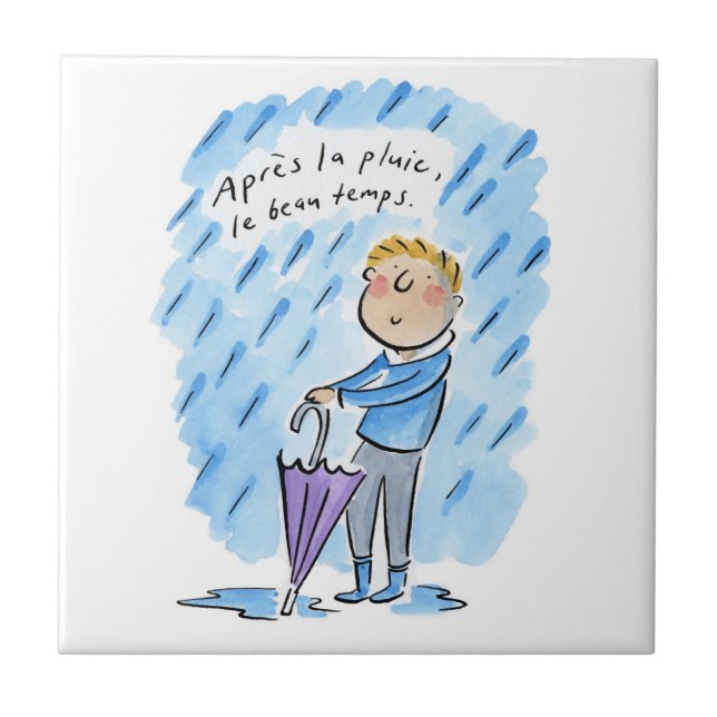 Après la pluie, le beau temps ceramic tile (Front)