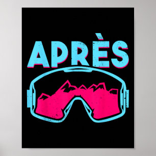 Après, Retro Ski Goggles Vintage 80s 90s Skiing Ou Poster