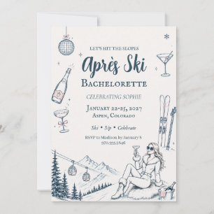 Après Ski Alpine Chic Bachelorette Weekend Invitation