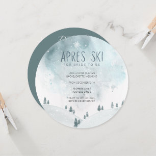Apres ski bachelorette weekend itinerary  invitation