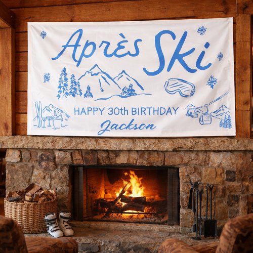 Après Ski Birthday Ski Party Vinyl Banner