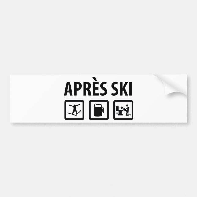 apres ski bumper sticker (Front)