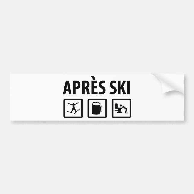 apres ski bumper sticker (Front)