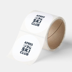 Apres Ski Club Mountain Logo - Custom Mens Winter Classic Round Sticker