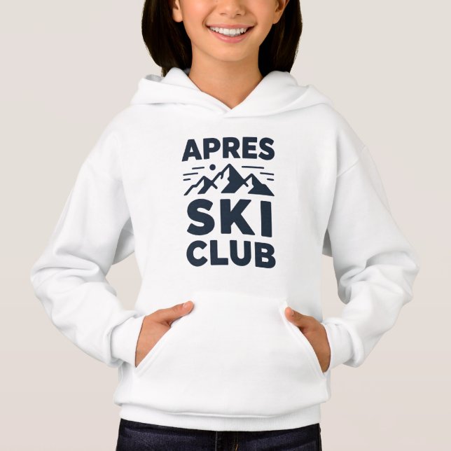 Apres Ski Club Mountain Logo - Custom Mens Winter  Hoodie (Front)