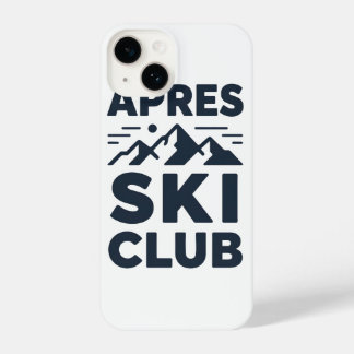 Apres Ski Club Mountain Logo - Custom Mens Winter  iPhone 14 Case