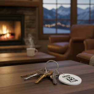 Apres Ski Club Mountain Logo - Custom Mens Winter Keychain