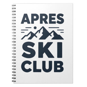 Apres Ski Club Mountain Logo - Custom Mens Winter Notebook