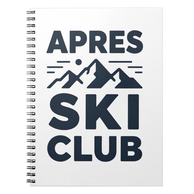 Apres Ski Club Mountain Logo - Custom Mens Winter  Notebook (Front)