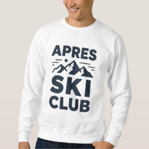 Apres Ski Club Mountain Logo - Custom Mens Winter  Sweatshirt