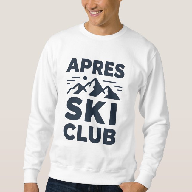 Apres Ski Club Mountain Logo - Custom Mens Winter  Sweatshirt (Front)