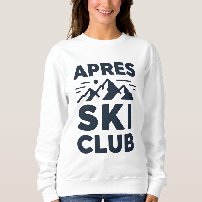 Apres Ski Club Mountain Logo - Custom Mens Winter  Sweatshirt (Front)