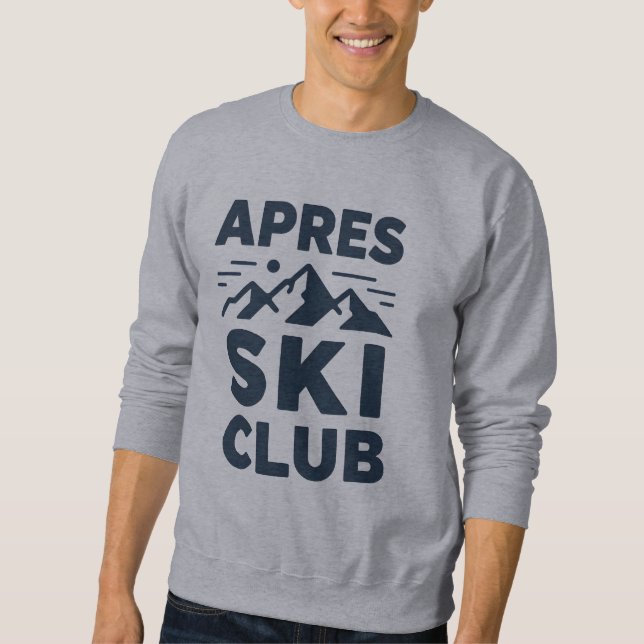 Apres Ski Club Mountain Logo - Custom Mens Winter  Sweatshirt (Front)