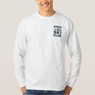 Apres Ski Club Mountain Logo - Custom Mens Winter  T-Shirt