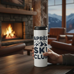 Apres Ski Club Mountain Logo - Custom Mens Winter Thermal Tumbler