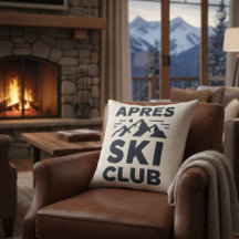 Apres Ski Club Mountain Logo - Custom Mens Winter 