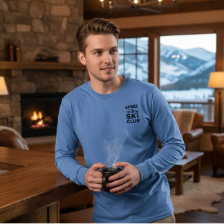Apres Ski Club Mountain Logo - Custom Mens Winter Tri-Blend Shirts
