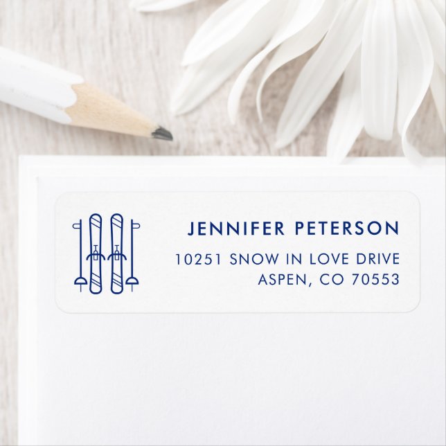 Apres Ski Club Ski Bachelorette Party Address Label (Insitu)