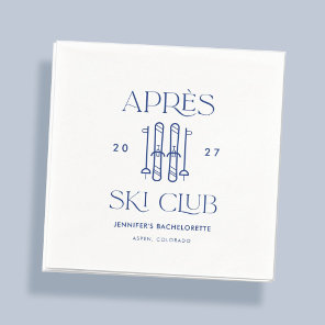 Apres Ski Club Winter Ski Bachelorette Party Favor Napkins