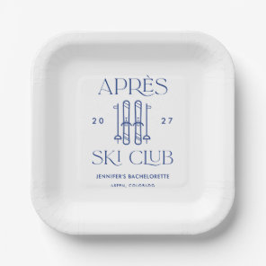 Apres Ski Club Winter Ski Bachelorette Party Favor Paper Plates