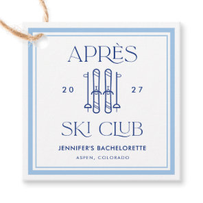 Apres Ski Club Winter Skiing Bachelorette Party Favor Tags