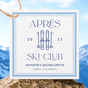 Apres Ski Club Winter Skiing Bachelorette Party Favor Tags