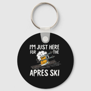 Apres Ski Funny Skier Winter Sport Skiing Gift Keychain