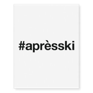 APRES SKI Hashtag Temporary Tattoos