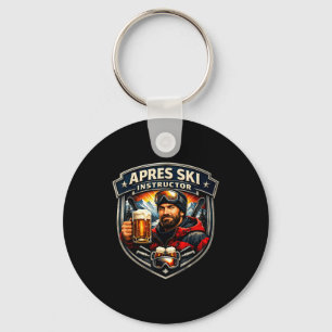 Apres ski instructor funny skiing teacher mensApre Keychain