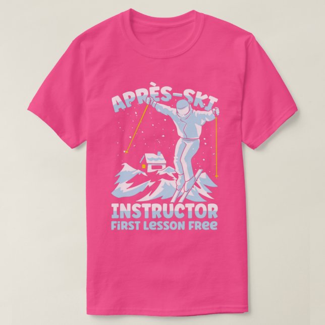 Apres Ski Instructor Skiing2 T-Shirt (Design Front)