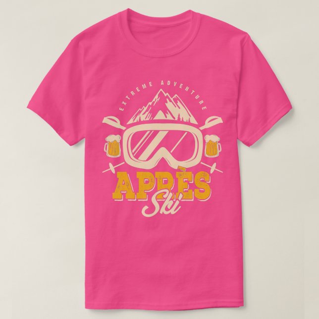 Apres Ski Party Outfit, Beer & Drinks After Skiing T-Shirt (Design Front)