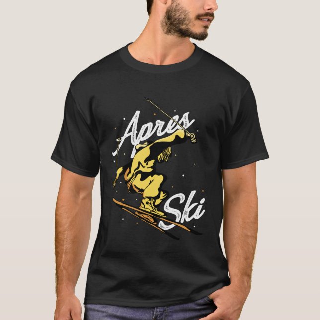 Apres Ski Party Skiing Ski Mountains  Ski Rider  1 T-Shirt (Front)