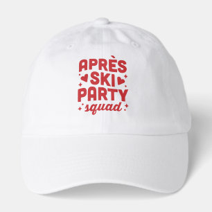 Apres ski party squad skiing club vintage red hat