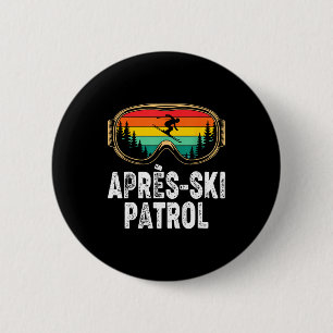 Apres ski patrol skiing goggles snowboarding skier button