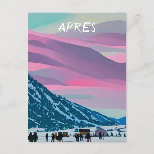 Apres ski postcard