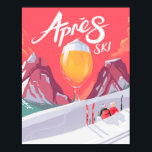 Apres Ski Poster<br><div class="desc">-Skiing canvas is a gift for skking lover,  relatives and friends,  suitable for birthdays,  weddings,  Thanksgiving,  Christmas and other holidays.
-Our Modern Wall Decor Art Painting on Canvas is Perfect for bedroom,  study,  hallway,  living room,  hotel,  kitchen,  dining room,  office,  bathroom,  etc. Great Addition to any home and office.</div>