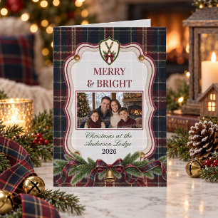 Après Ski Preppy Christmas Family Photo  Holiday Card