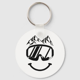 Apres Ski Snowboard Snowmobile Funny Skiing Snowmo Keychain