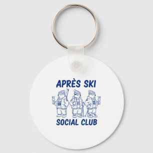 Après ski social club funny skiing ski polar bears keychain