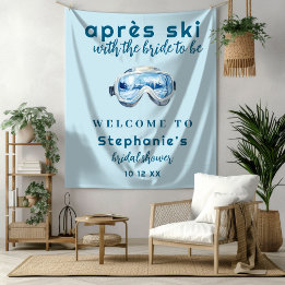 Apres Ski Sporty Winter Bridal Shower Backdrop