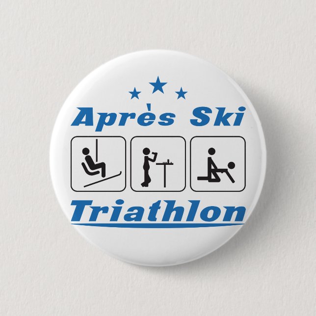Apres Ski Triathlon Button (Front)