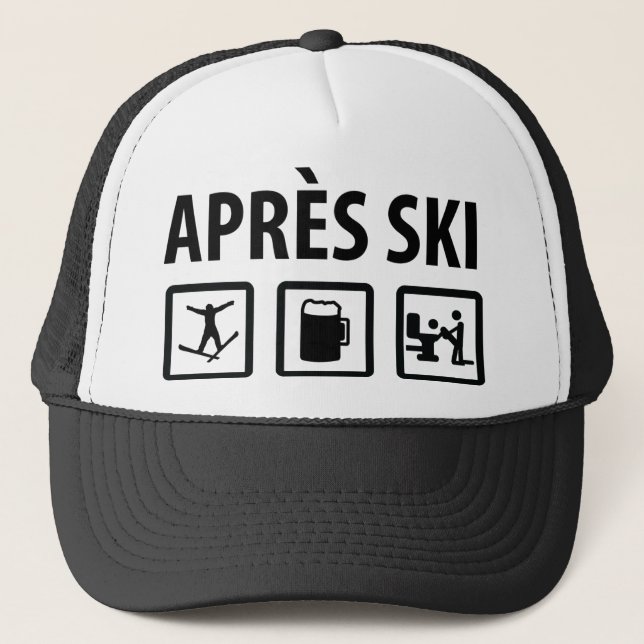 apres ski trucker hat (Front)