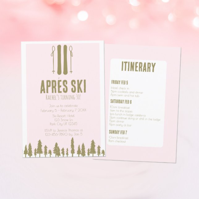 Apres Ski Winter 30th Birthday Party Invitation (Creator Uploaded)