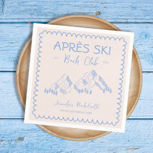 Apres Ski Winter Bachelorette Bach Club Napkins